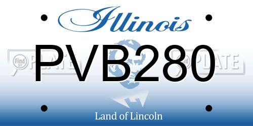 PVB280 Illinois License Plate