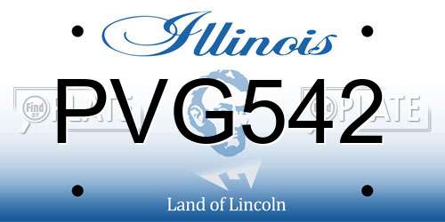 PVG542 Illinois License Plate