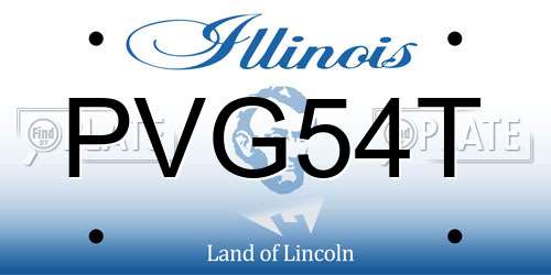 PVG54T Illinois License Plate
