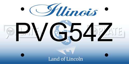 PVG54Z Illinois License Plate