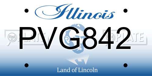 PVG842 Illinois License Plate