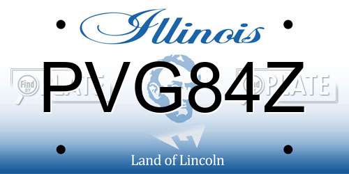 PVG84Z Illinois License Plate