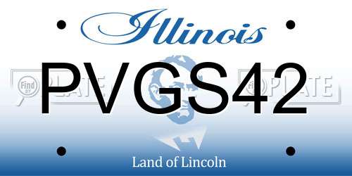 PVGS42 Illinois License Plate