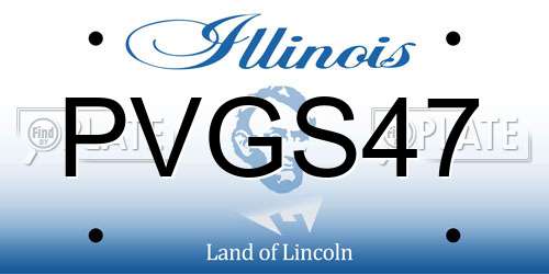 PVGS47 Illinois License Plate
