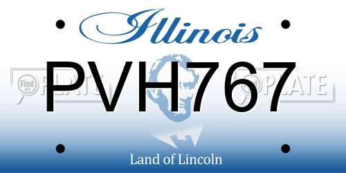 PVH767 Illinois License Plate