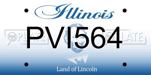 PVI564 Illinois License Plate