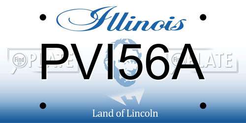 PVI56A Illinois License Plate
