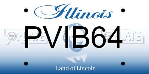 PVIB64 Illinois License Plate
