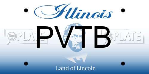 PVTB Illinois License Plate