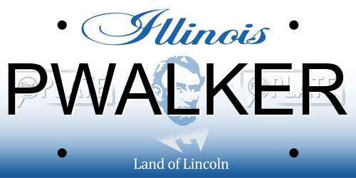 PWALKER Illinois License Plate