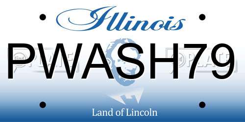 PWASH79 Illinois License Plate