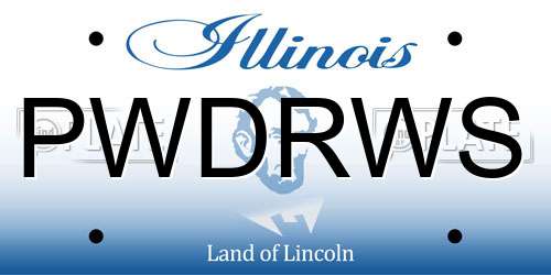PWDRWS Illinois License Plate