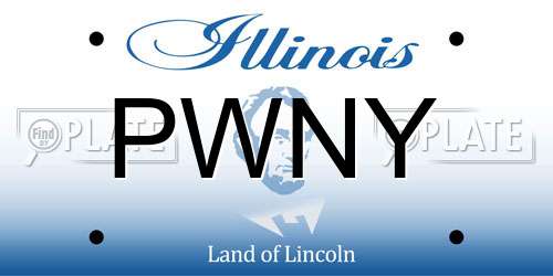 PWNY Illinois License Plate