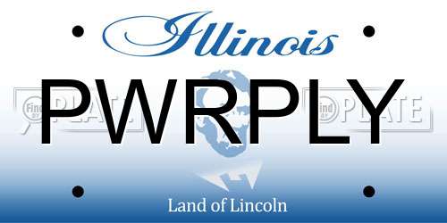 PWRPLY Illinois License Plate