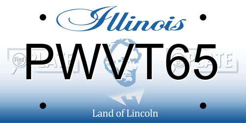 PWVT65 Illinois License Plate