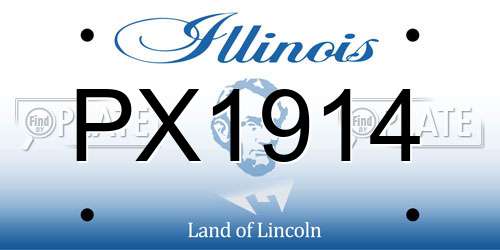 PX1914 Illinois License Plate