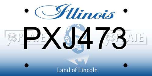 PXJ473 Illinois License Plate