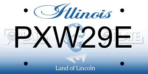 PXW29E Illinois License Plate