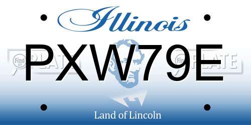 PXW79E Illinois License Plate
