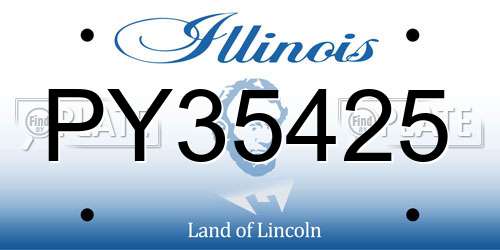 PY35425 Illinois License Plate