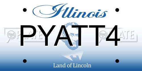 PYATT4 Illinois License Plate
