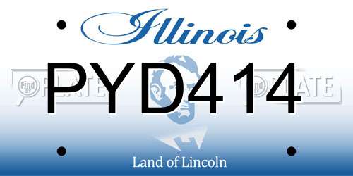 PYD414 Illinois License Plate