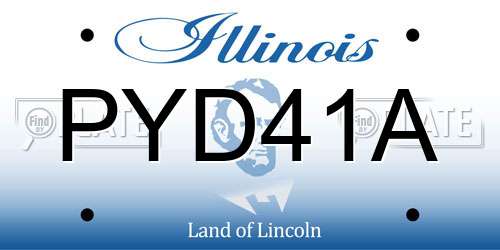 PYD41A Illinois License Plate