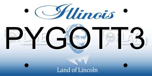 PYGOTT3 Illinois License Plate