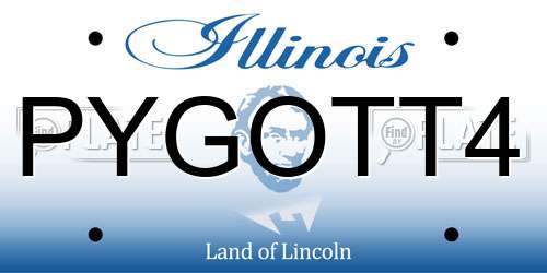 PYGOTT4 Illinois License Plate