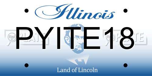 PYITE18 Illinois License Plate