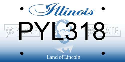 PYL318 Illinois License Plate