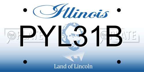 PYL31B Illinois License Plate
