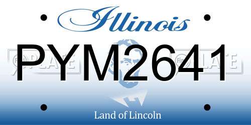 PYM2641 Illinois License Plate