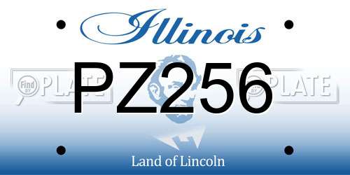 PZ256 Illinois License Plate