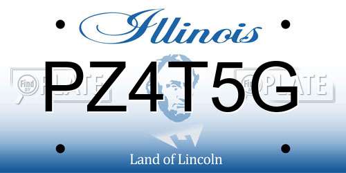 PZ4T5G Illinois License Plate