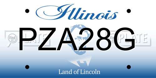 PZA28G Illinois License Plate