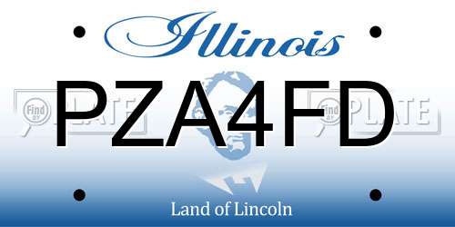 PZA4FD Illinois License Plate