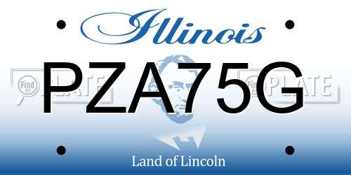 PZA75G Illinois License Plate