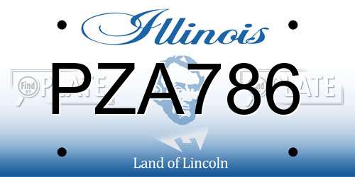 PZA786 Illinois License Plate