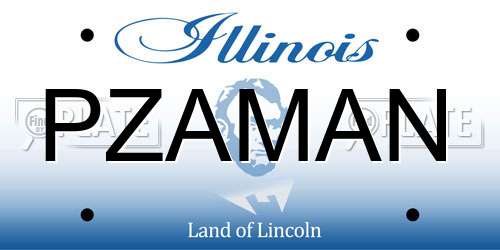 PZAMAN Illinois License Plate