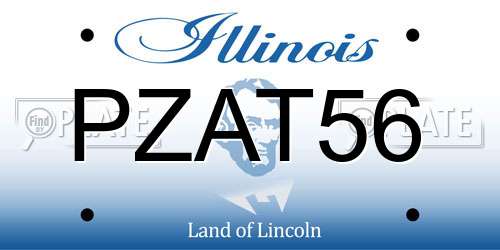 PZAT56 Illinois License Plate
