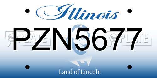 PZN5677 Illinois License Plate