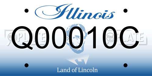 Q00010C Illinois License Plate