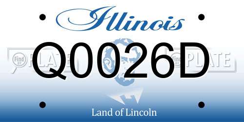 Q0026D Illinois License Plate