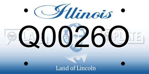 Q0026O Illinois License Plate