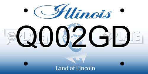 Q002GD Illinois License Plate