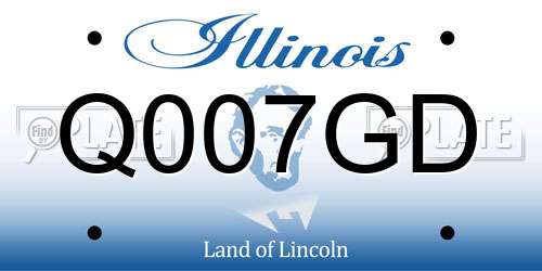 Q007GD Illinois License Plate