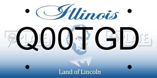 Q00TGD Illinois License Plate
