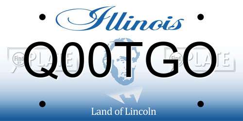 Q00TGO Illinois License Plate