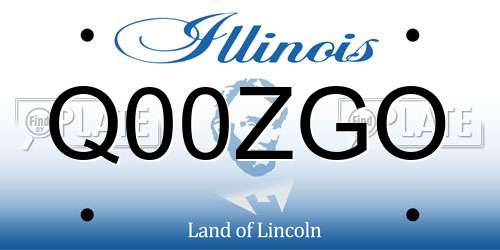 Q00ZGO Illinois License Plate